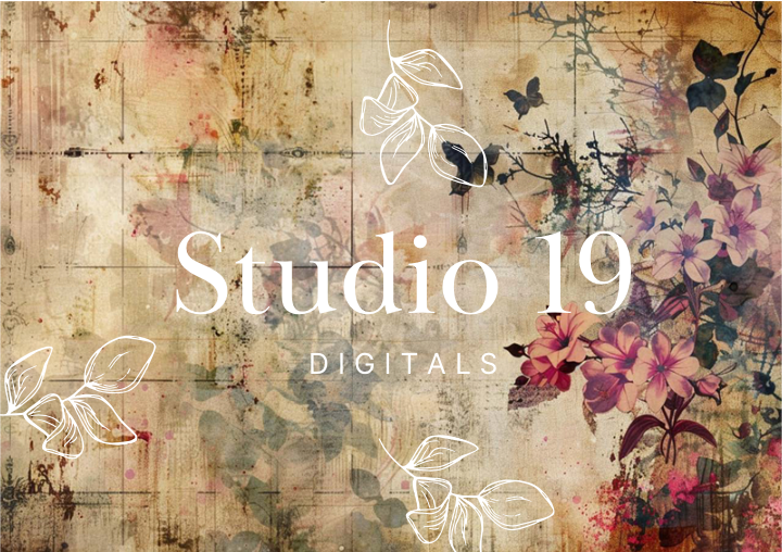 Vintage scrapbook papers - 48 pages (DIGITAL FILE)