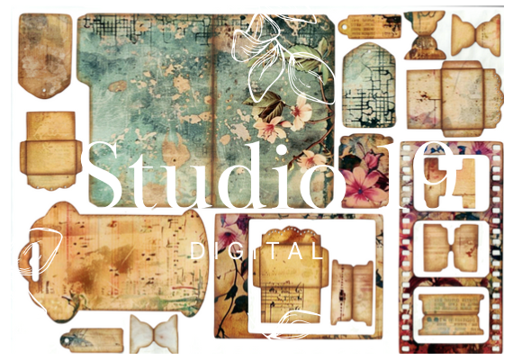 Vintage Ephemera - hand made (7 pages) DIGITAL FILE