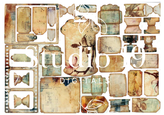 Vintage Ephemera - hand made (7 pages) DIGITAL FILE