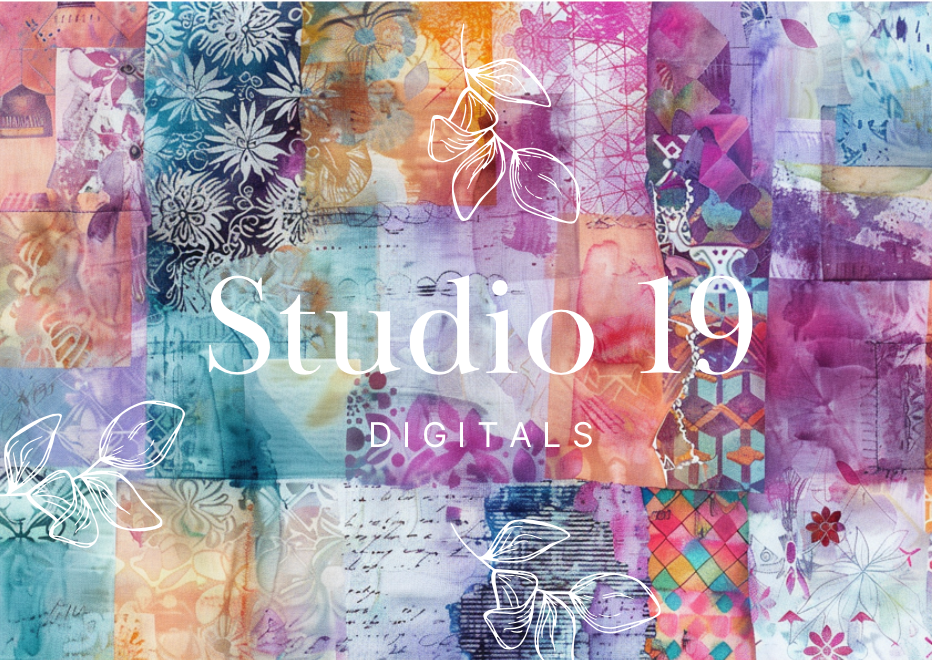 Quilted batik scrapbook papers - 52 pages - DIGITAL FILE