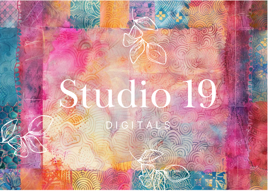 Quilted batik journal papers - 25 pages DIGITAL FILE