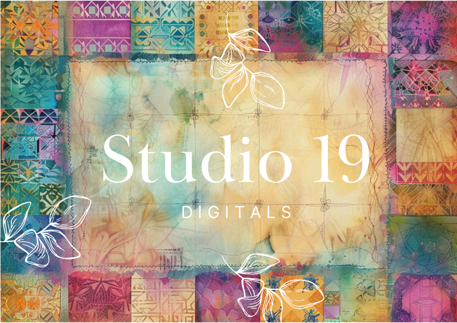 Quilted batik journal papers - 25 pages DIGITAL FILE