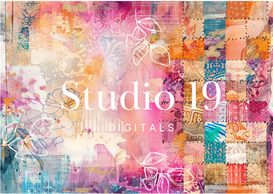 Quilted batik journal papers - 25 pages DIGITAL FILE