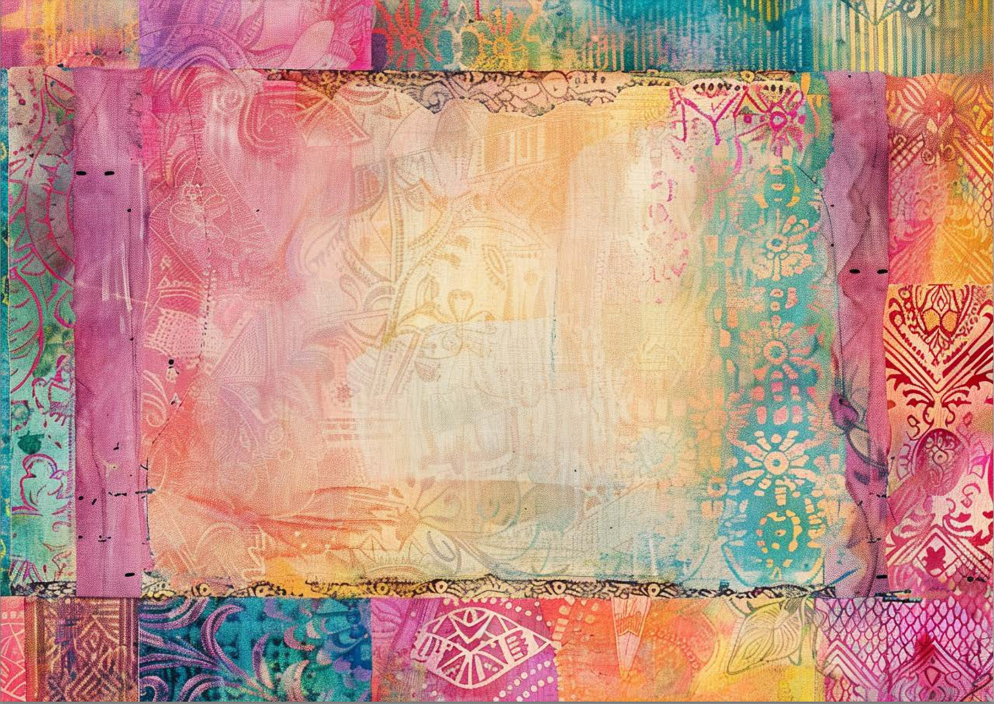 Quilted batik journal papers - 25 pages DIGITAL FILE