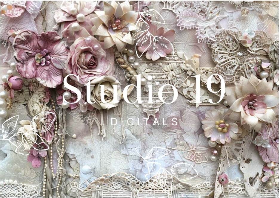 Shabby scrapbook papers - 32 pages - DIGITAL FILE