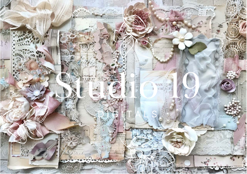 Shabby scrapbook papers - 32 pages - DIGITAL FILE