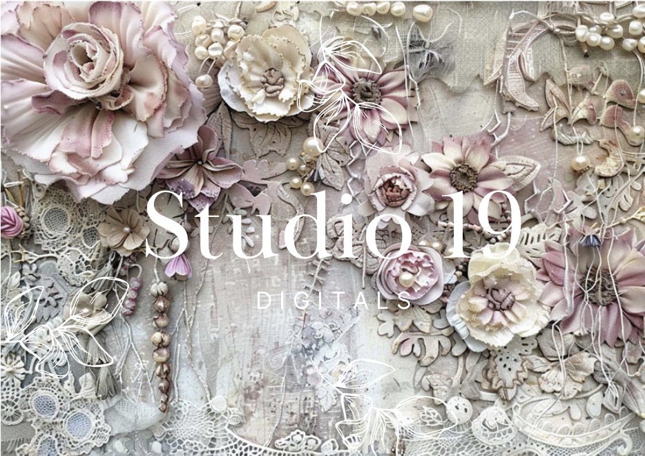 Shabby scrapbook papers - 32 pages - DIGITAL FILE