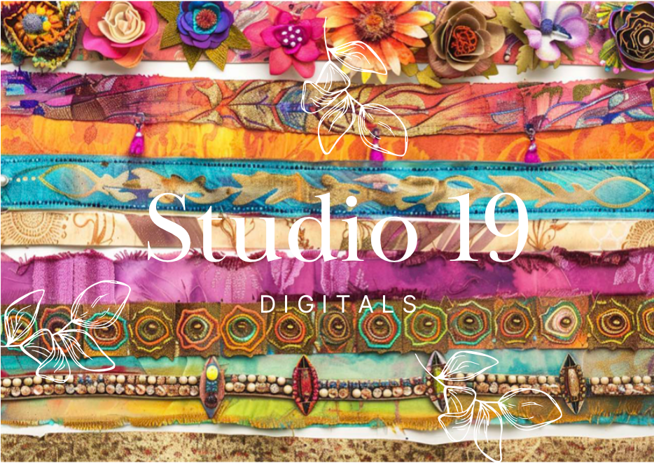 Boho brights scrapbook papers - 36 pages - DIGITAL FILE