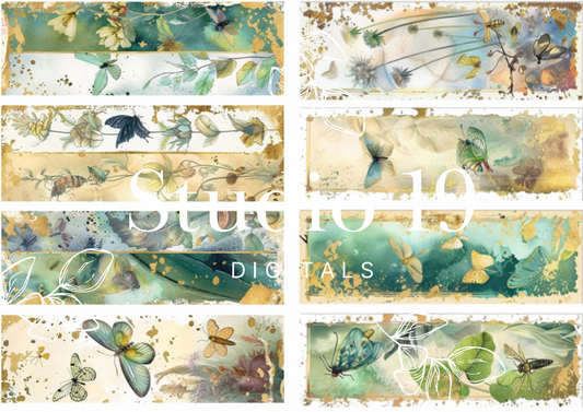 Butterfly ephemera papers (set 1) 14 pages DIGITAL FILE