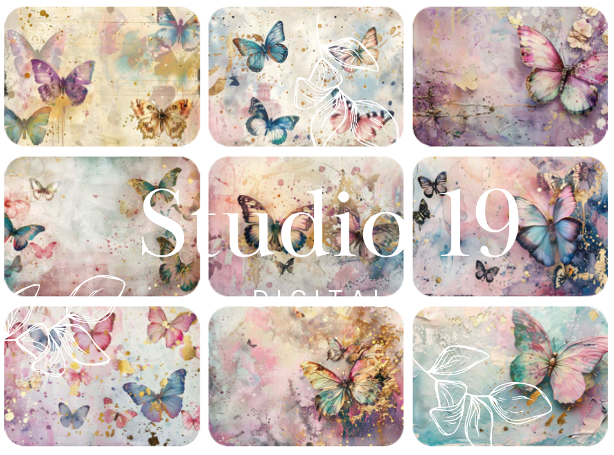 Butterfly ephemera papers (set 1) 14 pages DIGITAL FILE