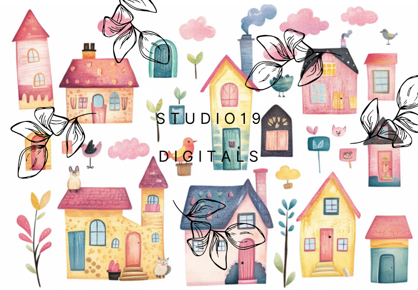 Wonky house collection - (48 pages) - DIGITAL FILE