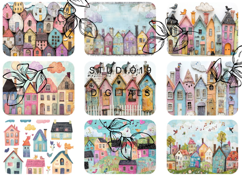 Wonky house collection - (48 pages) - DIGITAL FILE