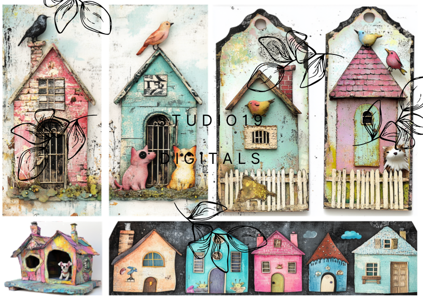 Wonky house collection - (48 pages) - DIGITAL FILE