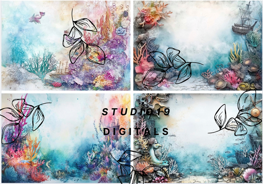 Mermaid collection (22 pages) DIGITAL FILE