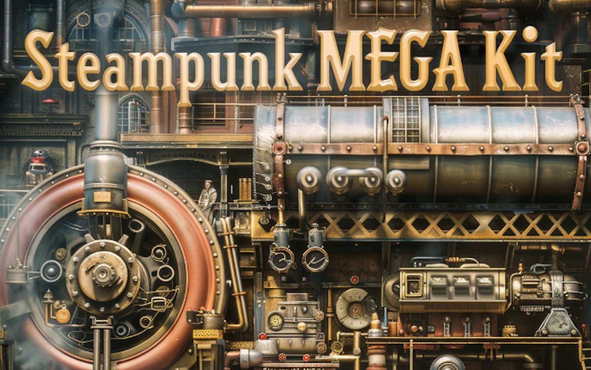 Steampunk MEGA KIT 112 Seiten (DIGITALE DATEI)